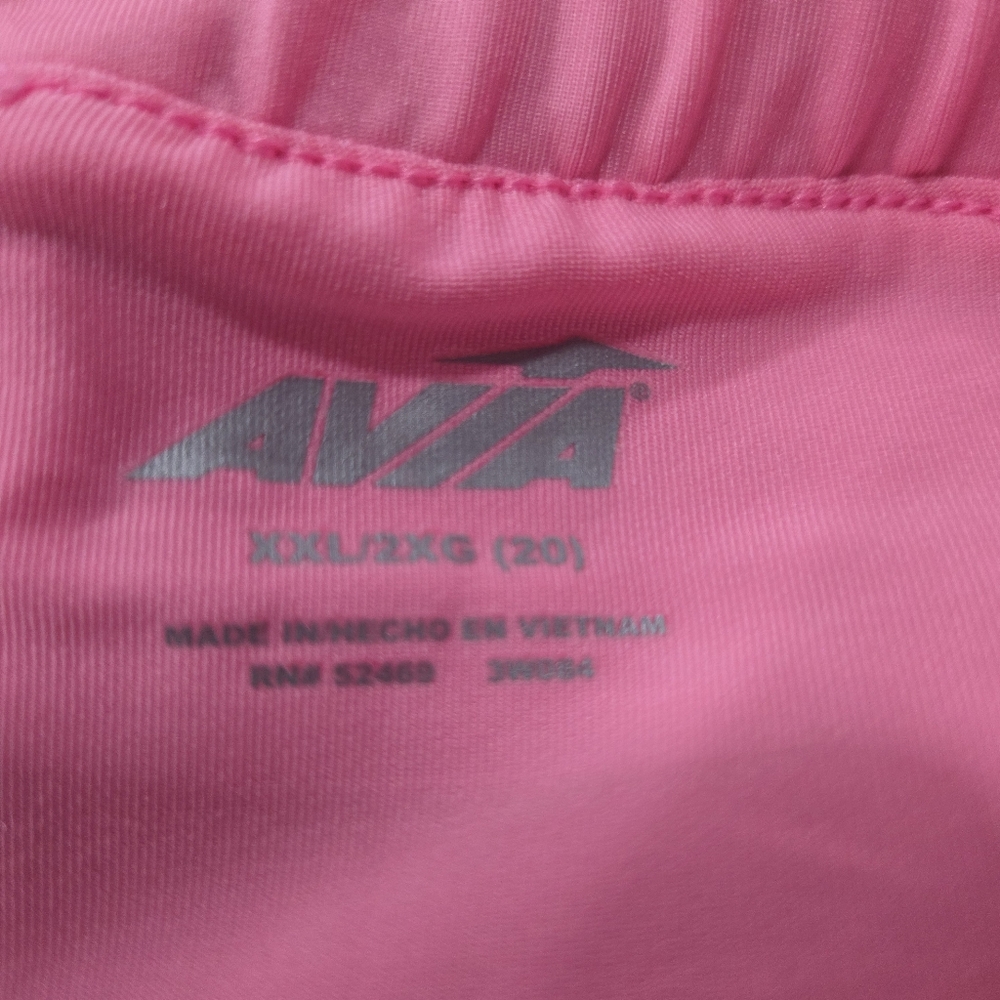 Avia Pink Women's Athletic Elastic-Waist Running Short With Bike Short Liner XXL - Picture 5 of 9